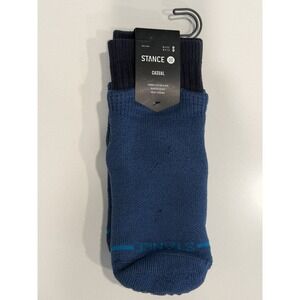 Stance Icon Slipper Socks Navy Blue A395D24ICO Mens‎ 3-5.5 Small NWT